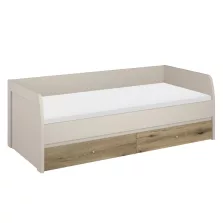 Ágy, 90x200, kasmír/evoke tölgy, KAROS 2S