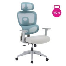   Irodai szék, neomint/világosszürke/szürke, teherbírás 150 kg, ERMEN