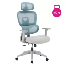   Irodai szék, neomint/világosszürke/szürke, teherbírás 150 kg, ERMEN