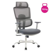 Irodai szék, szürke/króm, teherbírás 150 kg, BYRON