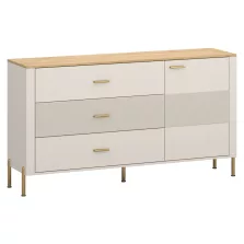 Komód, kasmír/kő tölgy, RUNOL 1D3S