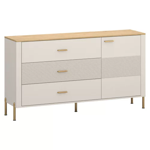 Komód, kasmír/kő tölgy, RUNOL 1D3S