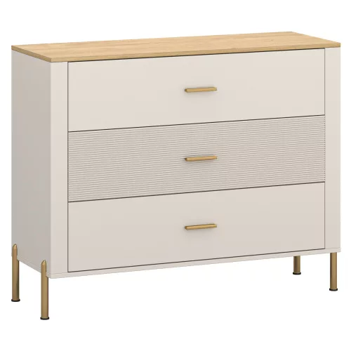 Komód, kasmír/kő tölgy, RUNOL 3S