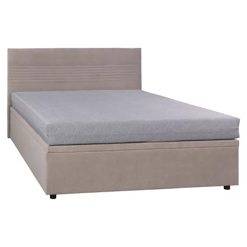 Ágy tárhellyel, 160x200, bézs, RUNOL