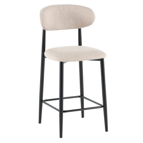 Bárszék, bézs szövet/fekete, ZAJDA TYP 2