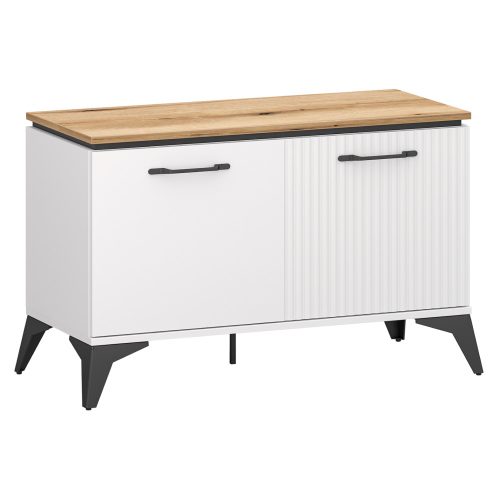 Cipősszekrény, fehér/evoke tölgy, VELIS 2D