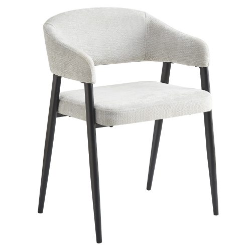 Dizájner étkezőszék, világosszürke/fekete, NIZAR TYP 2