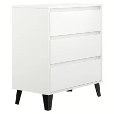 Komód, fehér, BOGAN NEW 3S70