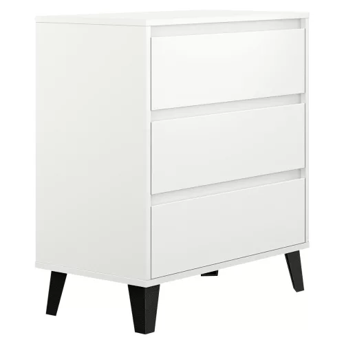 Komód, fehér, BOGAN NEW 3S70