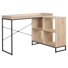 Sarok számítógépasztal, tölgy/fekete, ULOSTOL