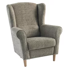 Füles fotel, szürkésbézs Taupe szövet Coral, CHARLOT