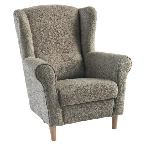Füles fotel, szürkésbézs Taupe szövet Coral, CHARLOT