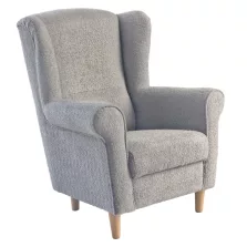 Füles fotel, szürke szövet Coral, CHARLOT