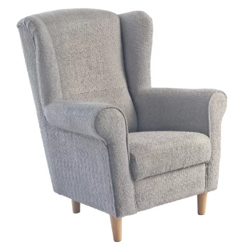 Füles fotel, szürke szövet Coral, CHARLOT