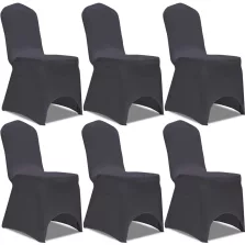 vidaXL 6 db antracitszürke nyújtható székszoknya