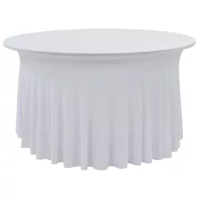 vidaXL 2 darab fehér sztreccs körabrosz 120x74 cm