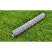   vidaXL ezüst horganyzott acél csirkeháló drótkerítés 25 x 0,5 m