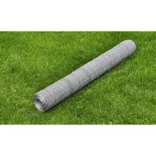   vidaXL ezüst horganyzott acél csirkeháló drótkerítés 25 x 0,75 m