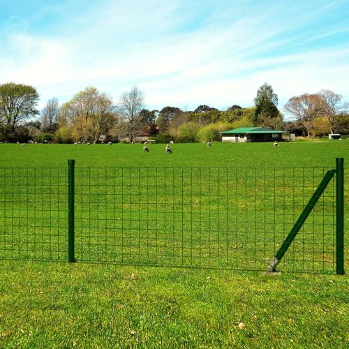 vidaXL Euro Fence zöld acélkerítés 25 x 1,2 m