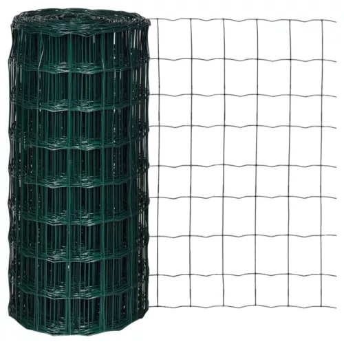 vidaXL Euro Fence zöld acélkerítés 10 x 0,8 m