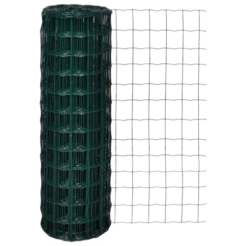 vidaXL Euro Fence zöld acélkerítés 25 x 1,2 m