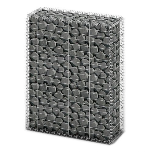 vidaXL gabion kosár fedéllel horganyzott drótból 100 x 80 x 30 cm