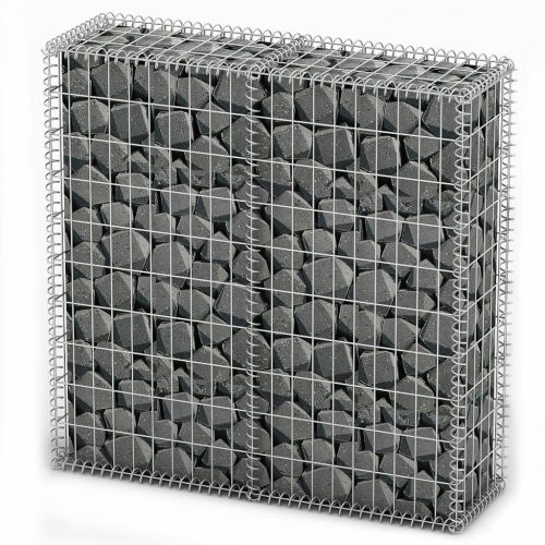 vidaXL gabion kosár fedéllel horganyzott drótból 100 x 100 x 30 cm