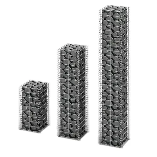 vidaXL  3 db gabion kosár horganyzott drótból