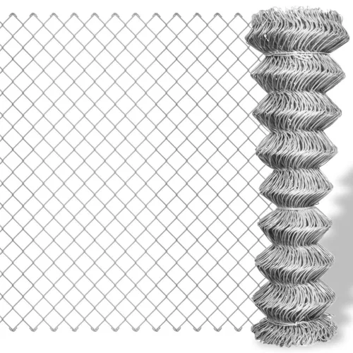 vidaXL ezüst horganyzott acél drótkerítés 15 x 1,5 m