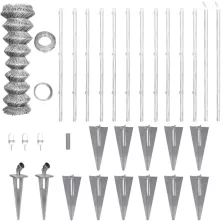   vidaXL horganyzott acél drótkerítés horgony tüskékkel 25 x 1,25 m
