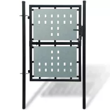 vidaXL fekete kerítés kapu 100 x 200 cm