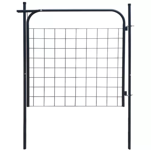vidaXL antracit színű kerti kerítéskapu 100 x 100 cm