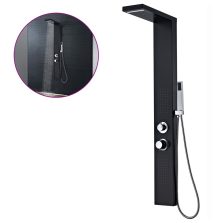 vidaXL alumínium zuhanypanel matt fekete