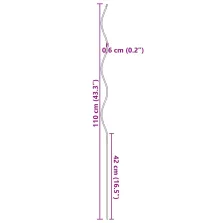   vidaXL 20 db spirál alakú horganyzott acél növény támaszték 110 cm