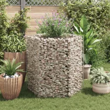 vidaXL hatszögletű gabion magaságyás 100 x 90 x 100 cm
