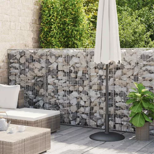 vidaXL horganyzott acél gabion kosár 300 x 30 x 100 cm