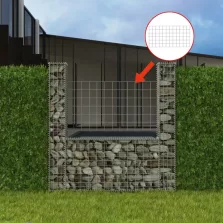   vidaXL U-alakú horganyzott acél gabion kosár 160 x 20 x 150 cm