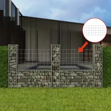   vidaXL U-alakú horganyzott acél gabion kosár 240 x 20 x 100 cm