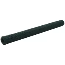   vidaXL zöld PVC-bevonatú acél csirkeháló drótkerítés 25 x 1,5 m