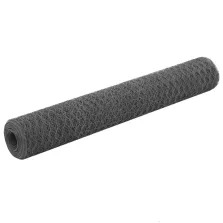  vidaXL szürke PVC-bevonatú acél csirkeháló drótkerítés 25 x 1 m