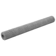   vidaXL ezüst horganyzott acél csirkeháló drótkerítés 25 x 1,2 m