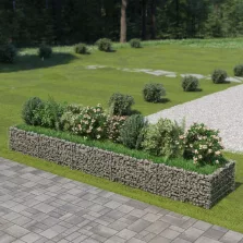   vidaXL horganyzott acél gabion magaságyás 450 x 90 x 50 cm