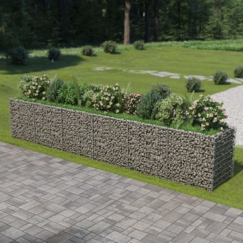 vidaXL horganyzott acél gabion magaságyás 540 x 90 x 100 cm