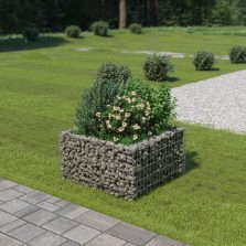 vidaXL horganyzott acél gabion magaságyás 90 x 90 x 50 cm