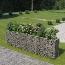   vidaXL horganyzott acél gabion magaságyás 360 x 50 x 100 cm