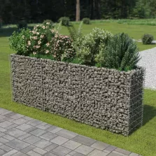   vidaXL horganyzott acél gabion magaságyás 270 x 50 x 100 cm