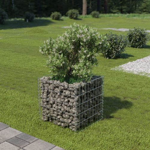 vidaXL horganyzott acél gabion magaságyás 50 x 50 x 50 cm