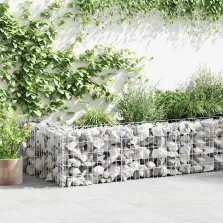 vidaXL horganyzott acél gabion fal 450 x 30 x 50 cm