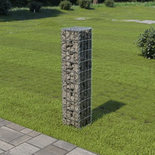 vidaXL horganyzott acél gabion fal fedéllel 20 x 20 x 100 cm