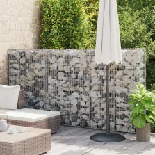   vidaXL horganyzott acél gabion fal fedéllel 100 x 20 x 150 cm